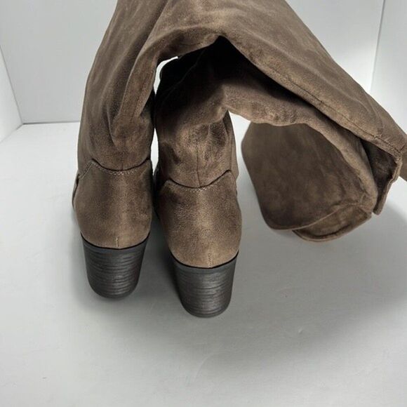 Journee Collection Sana Taupe Over the Knee Boots size 9 - Picture 5 of 10